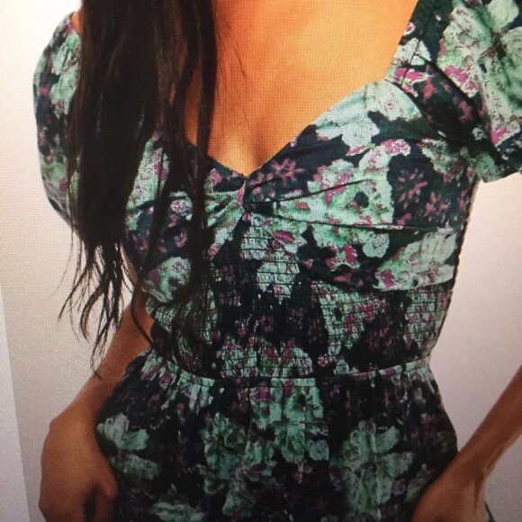 Free People Sundrenched Short-Sleeve Maxi Dress size XS A-line silhou… - Picture 6 of 7